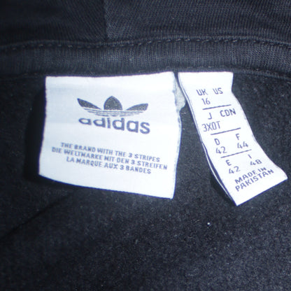 Adidas Women's Black 1/2 Zip Hooded Sweatshirt Size 16