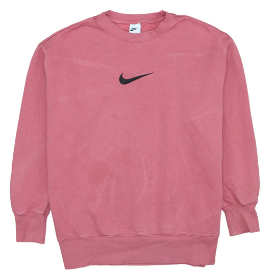 Womens UK Size M Nike Pink Pullover Sweatshirt