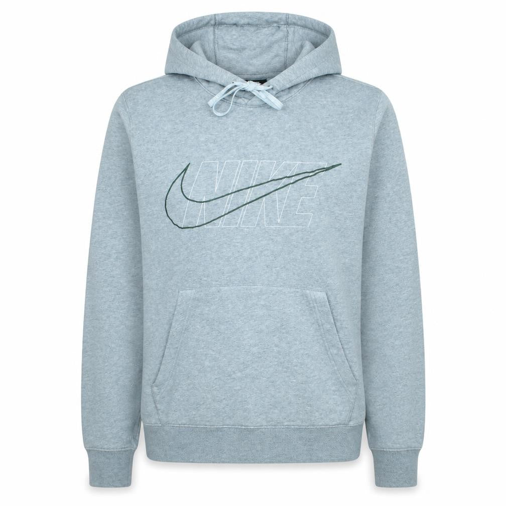 Nike Women’s Grey Pullover Hoodie Small Logo Graphic Sweatshirt
