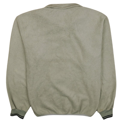 FILA Men’s Green 1/4 Zip Fleece Jacket Size M Retro Sportswear