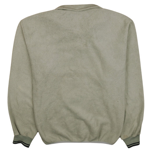 FILA Men’s Green 1/4 Zip Fleece Jacket Size M Retro Sportswear