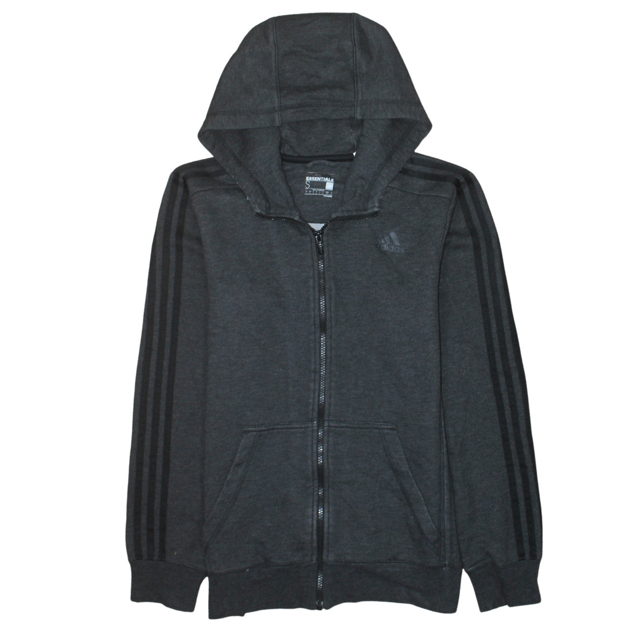 adidas Men’s Black Essentials Full Zip Hoodie Size S Regular Fit