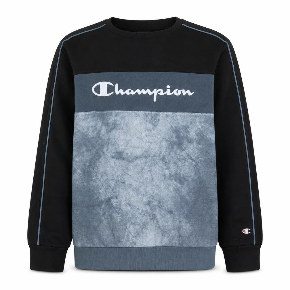 Champion Boys Black Blue Tie Dye Sweatshirt XL 13-14 Years Pullover Crew Neck