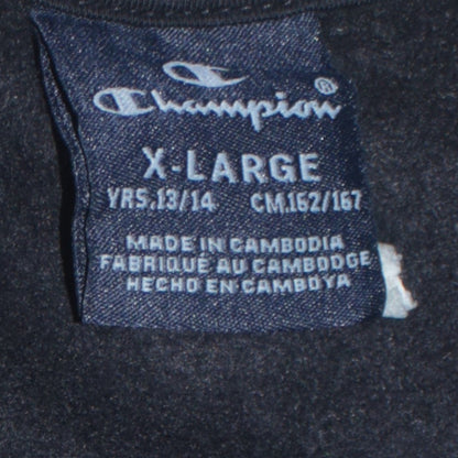 Champion Boys Black Blue Tie Dye Sweatshirt XL 13-14 Years Pullover Crew Neck