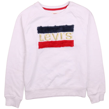 Girls UK Size XL Levi's White Pullover Sweatshirt