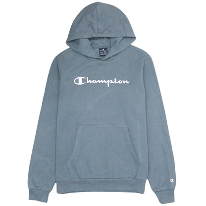Champion Boys Blue Pullover Hoodie 2XL 15/16 Years Logo Fleece Lined