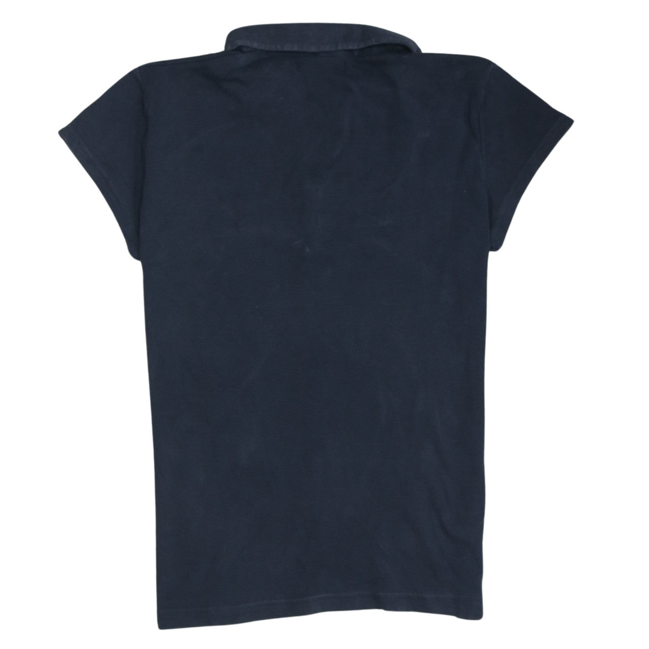 Burberry London Women's Navy Cotton Polo Shirt XL Short Sleeve Classic Style