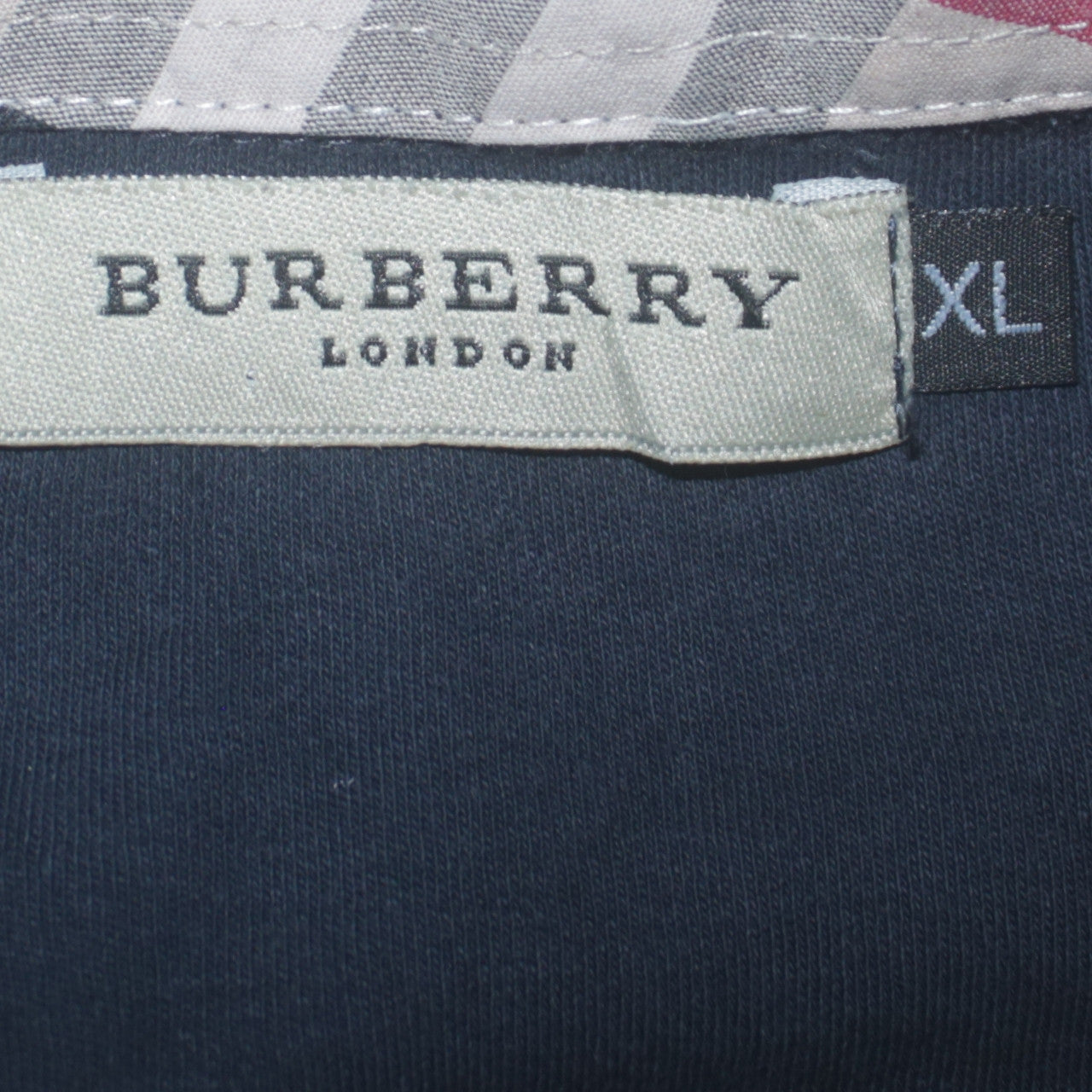 Burberry London Women's Navy Cotton Polo Shirt XL Short Sleeve Classic Style