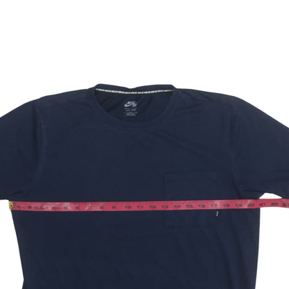 Nike SB Dri-Fit Men's Blue Colourblock Cotton T-Shirt Size L