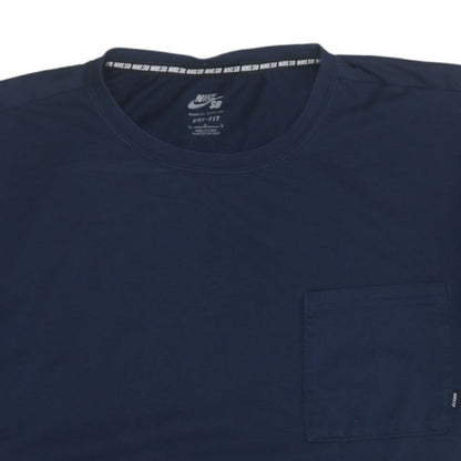 Nike SB Dri-Fit Men's Blue Colourblock Cotton T-Shirt Size L