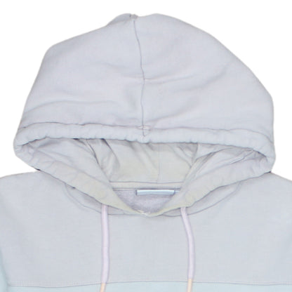 Fila Womens Blue Colourblock Cropped Pullover Hoodie Size M
