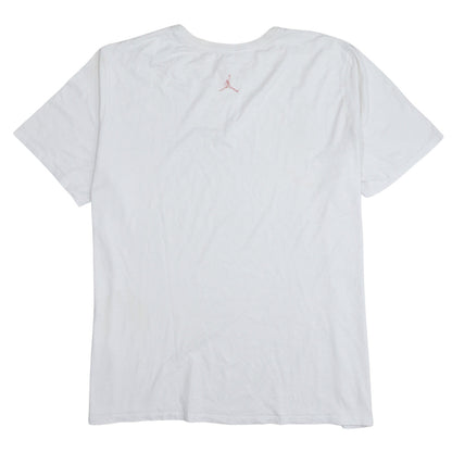 Nike Jordan Paris White XL Men's Short Sleeve Crew Neck Cotton T-Shirt