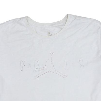 Nike Jordan Paris White XL Men's Short Sleeve Crew Neck Cotton T-Shirt