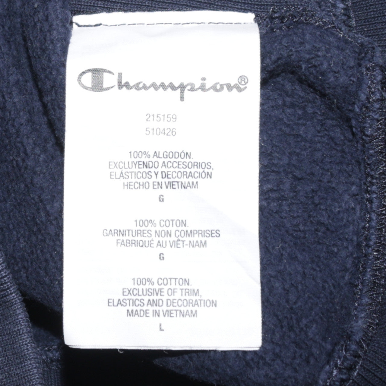 Mens UK Size L Champion Blue Pullover Hoodie