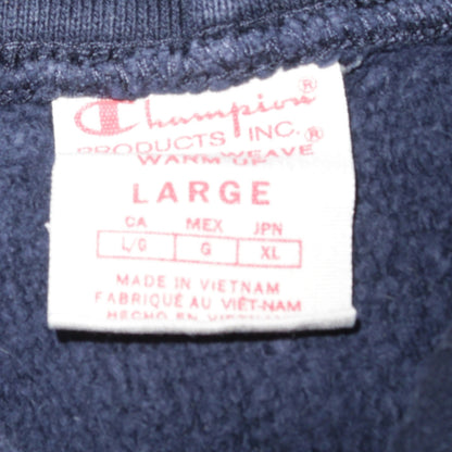 Mens UK Size L Champion Blue Pullover Hoodie