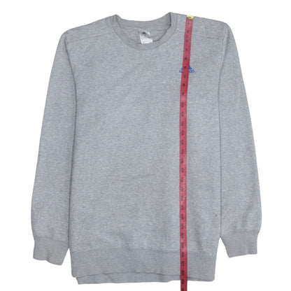 Adidas Men's Grey Logo Crew Neck Pullover Sweatshirt Size L