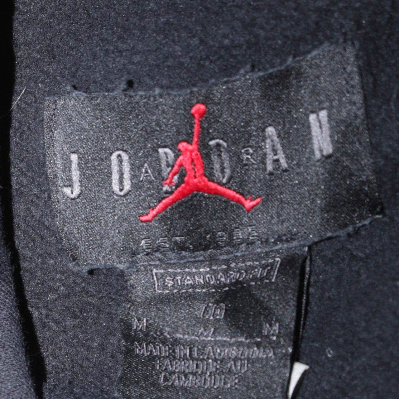 Mens UK Size M Jordan Black Pullover Hoodie
