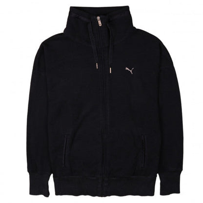 Puma Women Black Full Zip Hoodie Size 10