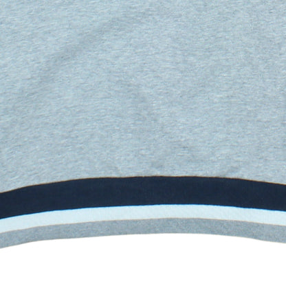 Champion Men's Grey 1/4 Zip Sweatshirt L Athletic Logo Trim Pullover