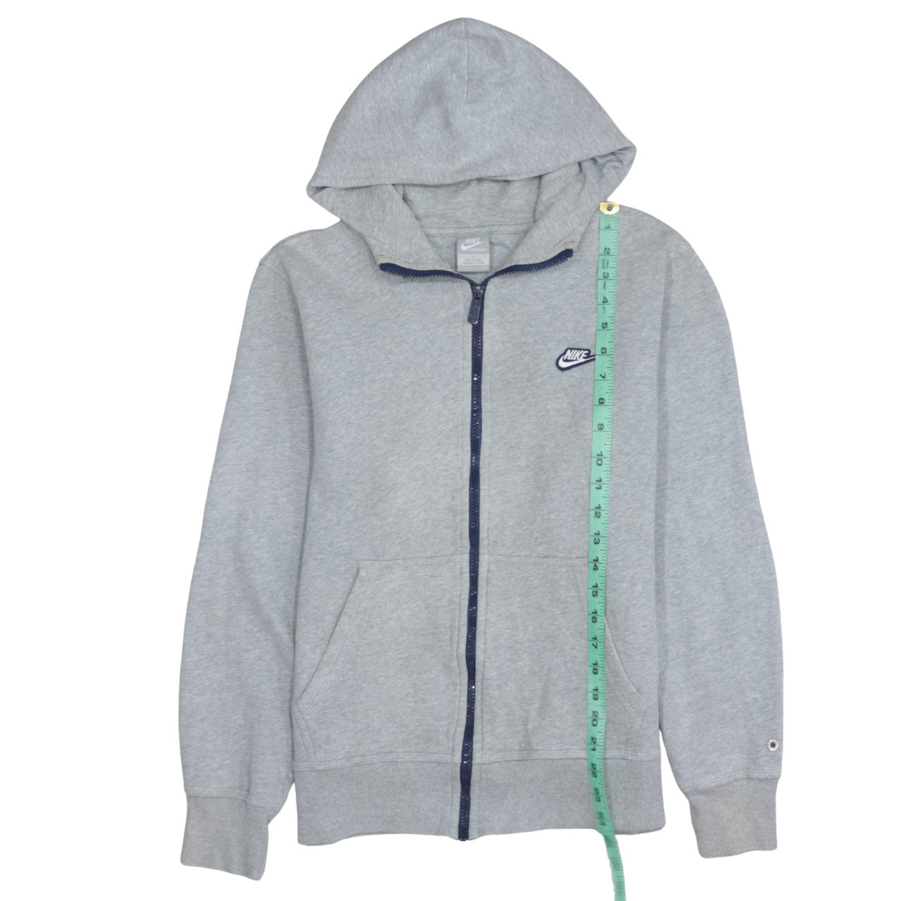 Mens UK Size L Nike Grey Full Zip Hoodie