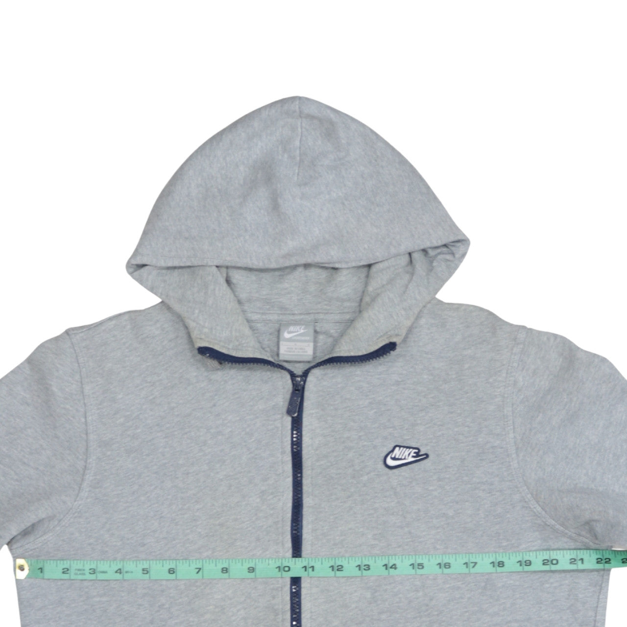 Mens UK Size L Nike Grey Full Zip Hoodie