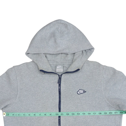 Mens UK Size L Nike Grey Full Zip Hoodie