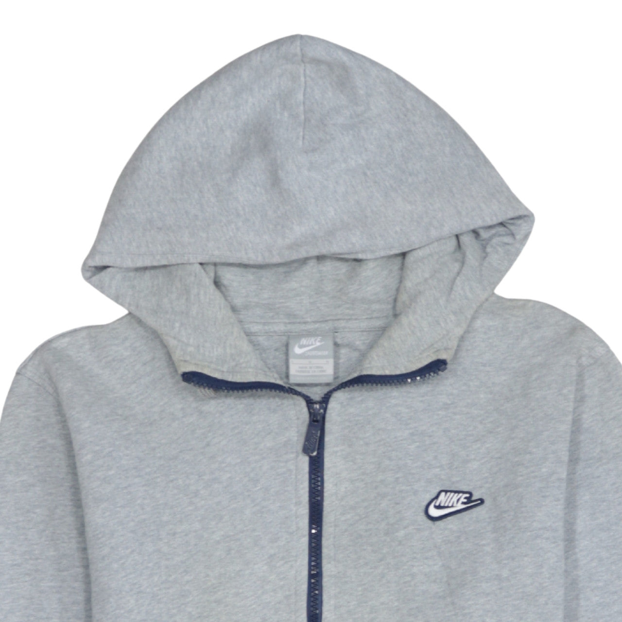 Mens UK Size L Nike Grey Full Zip Hoodie