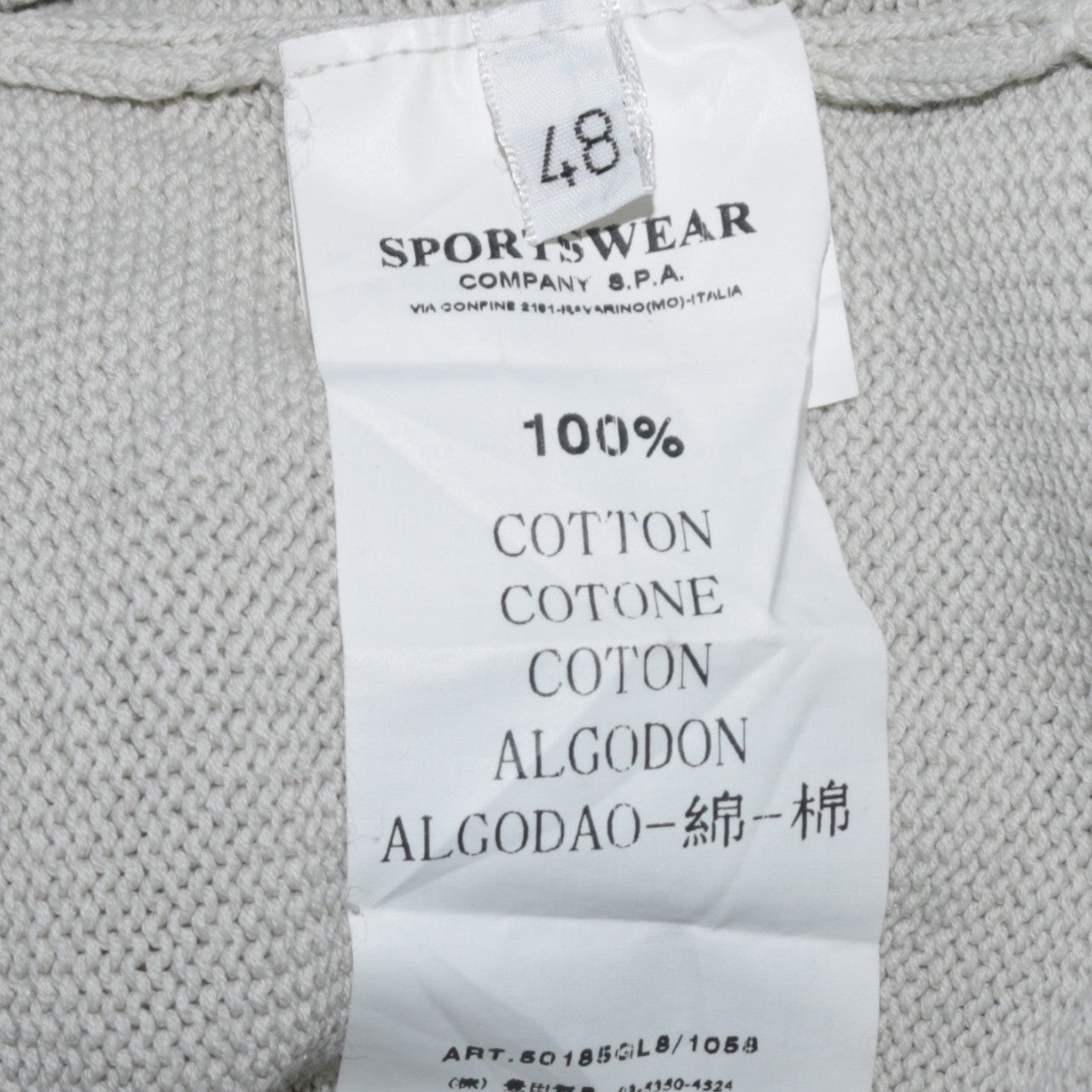 C.P. Company Men's Beige Cotton Henley Jumper Size M Classic Knit