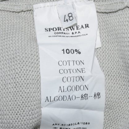 C.P. Company Men's Beige Cotton Henley Jumper Size M Classic Knit