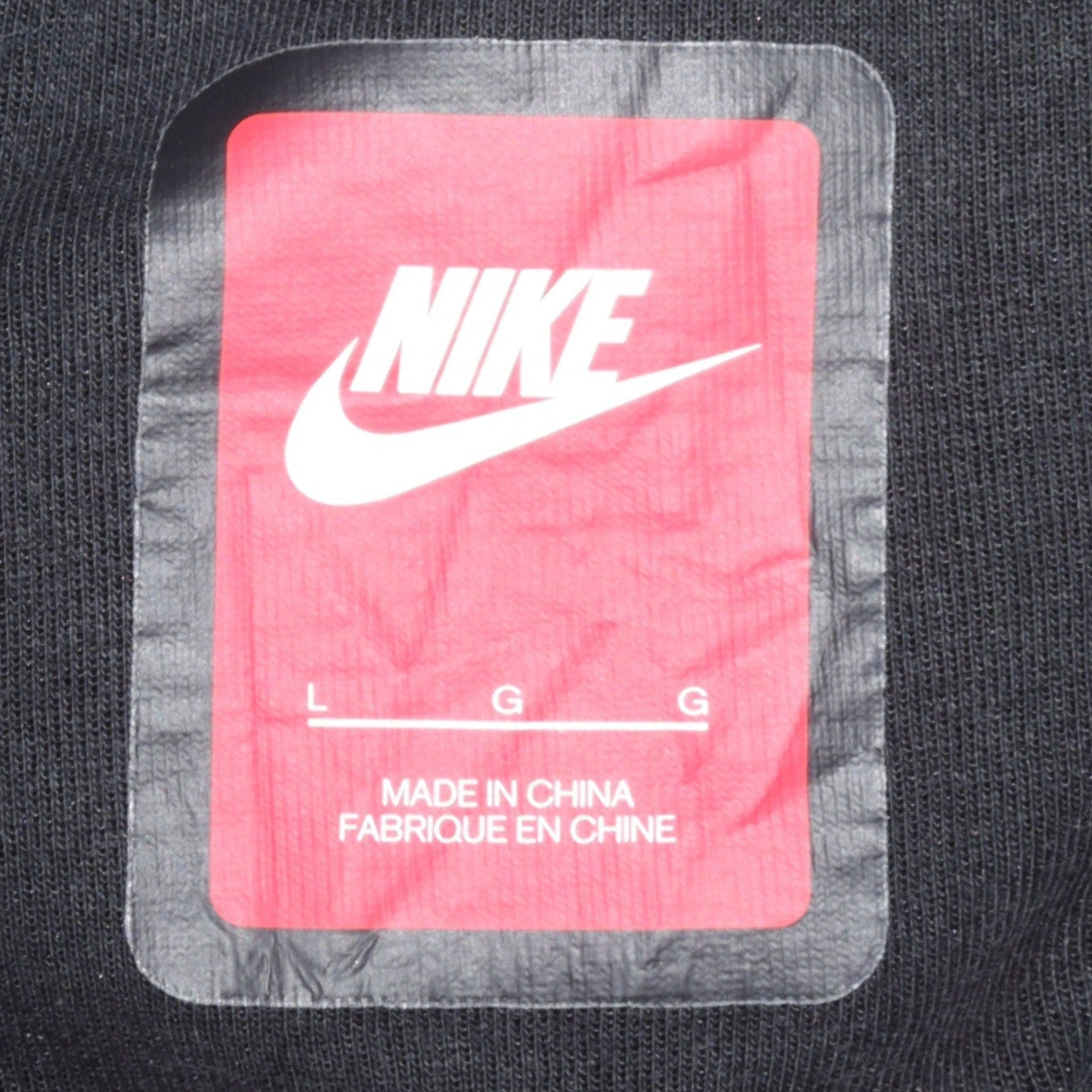 Mens UK Size L Nike Regular Fit Jogger Black Trousers