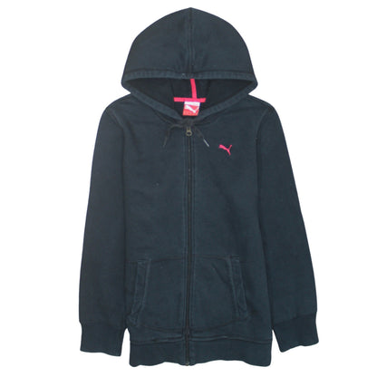 Womens UK Size 14 PUMA Black Full Zip Hoodie