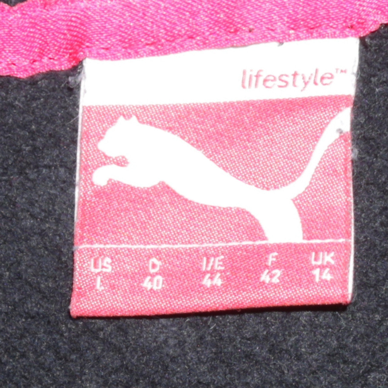 Womens UK Size 14 PUMA Black Full Zip Hoodie