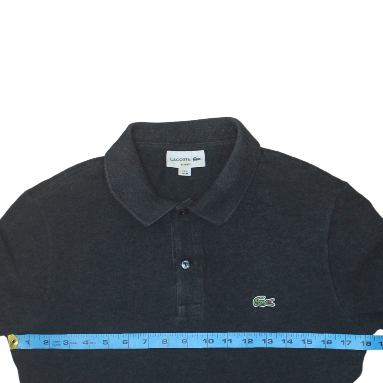 Lacoste Men's Black Slim Fit Long Sleeve Cotton Polo Shirt M
