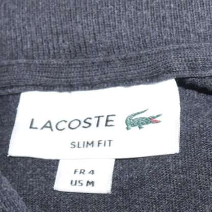 Lacoste Men's Black Slim Fit Long Sleeve Cotton Polo Shirt M