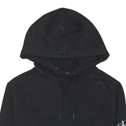 Calvin Klein Jeans Men's Black Pullover Hoodie Size M Logo Cotton