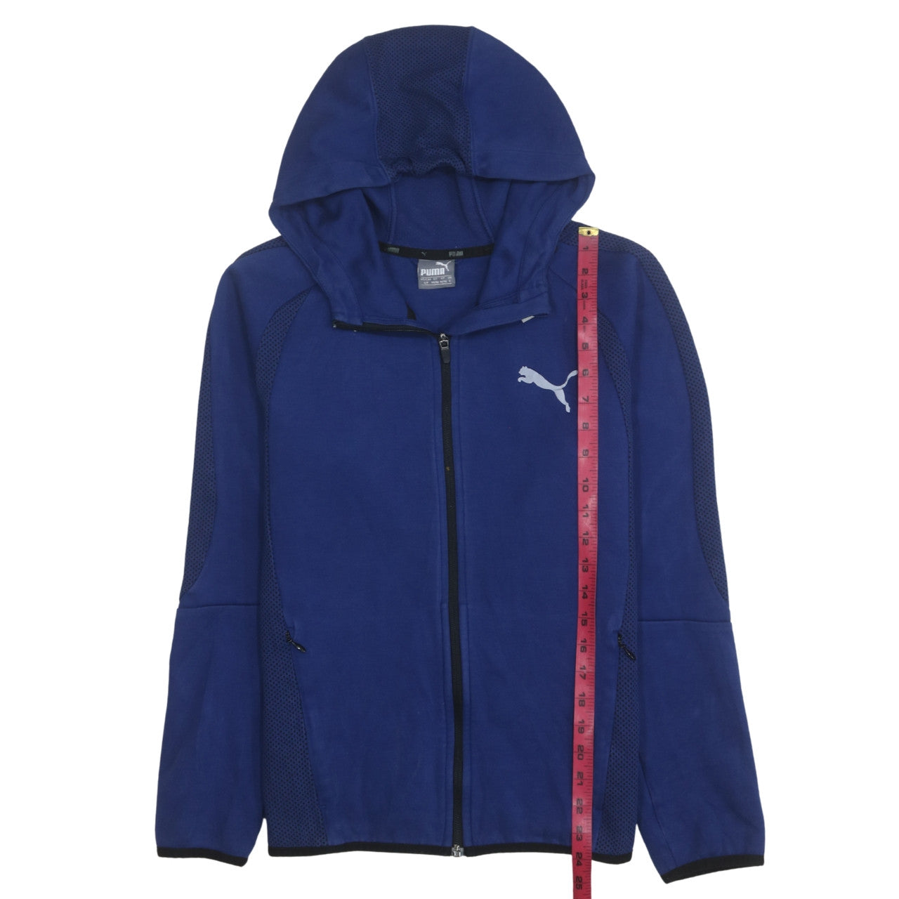 Mens UK Size S PUMA Blue Full Zip Hoodie