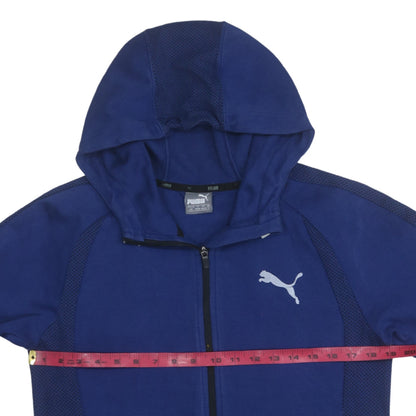 Mens UK Size S PUMA Blue Full Zip Hoodie