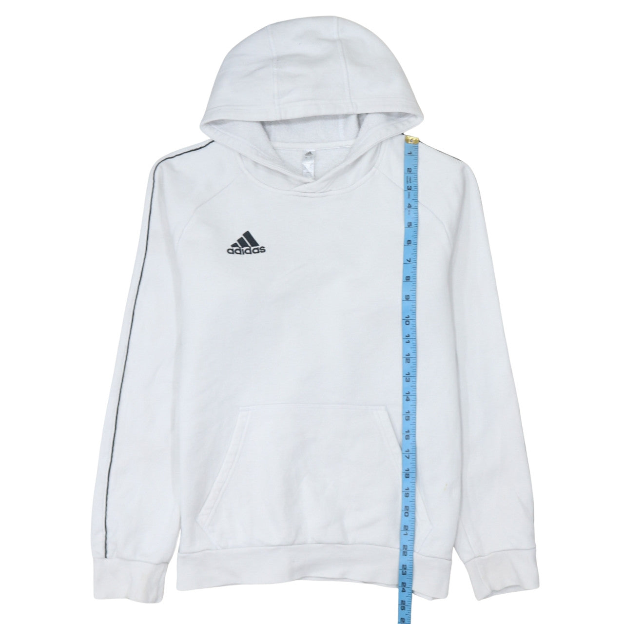 Mens UK Size S adidas White Pullover Hoodie