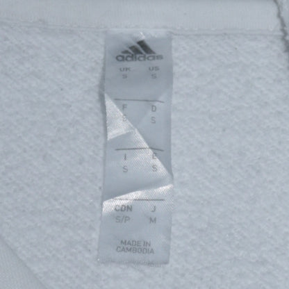 Mens UK Size S adidas White Pullover Hoodie