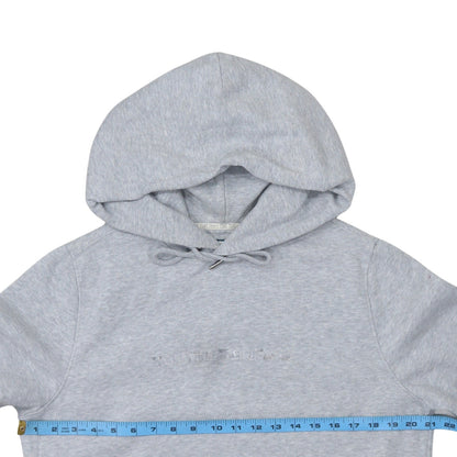 Tommy Jeans Men Grey Pullover Hoodie L Classic Logo Cotton Blend