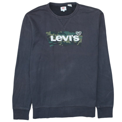 Mens UK Size L Levi's Blue Pullover Sweatshirt