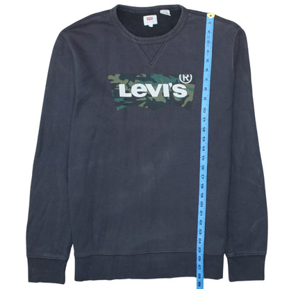 Mens UK Size L Levi's Blue Pullover Sweatshirt