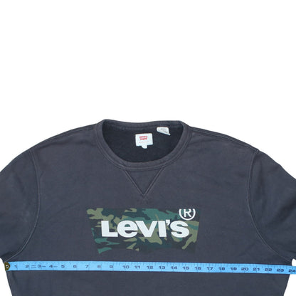 Mens UK Size L Levi's Blue Pullover Sweatshirt