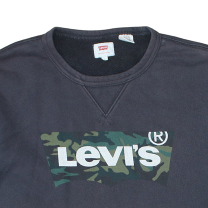 Mens UK Size L Levi's Blue Pullover Sweatshirt