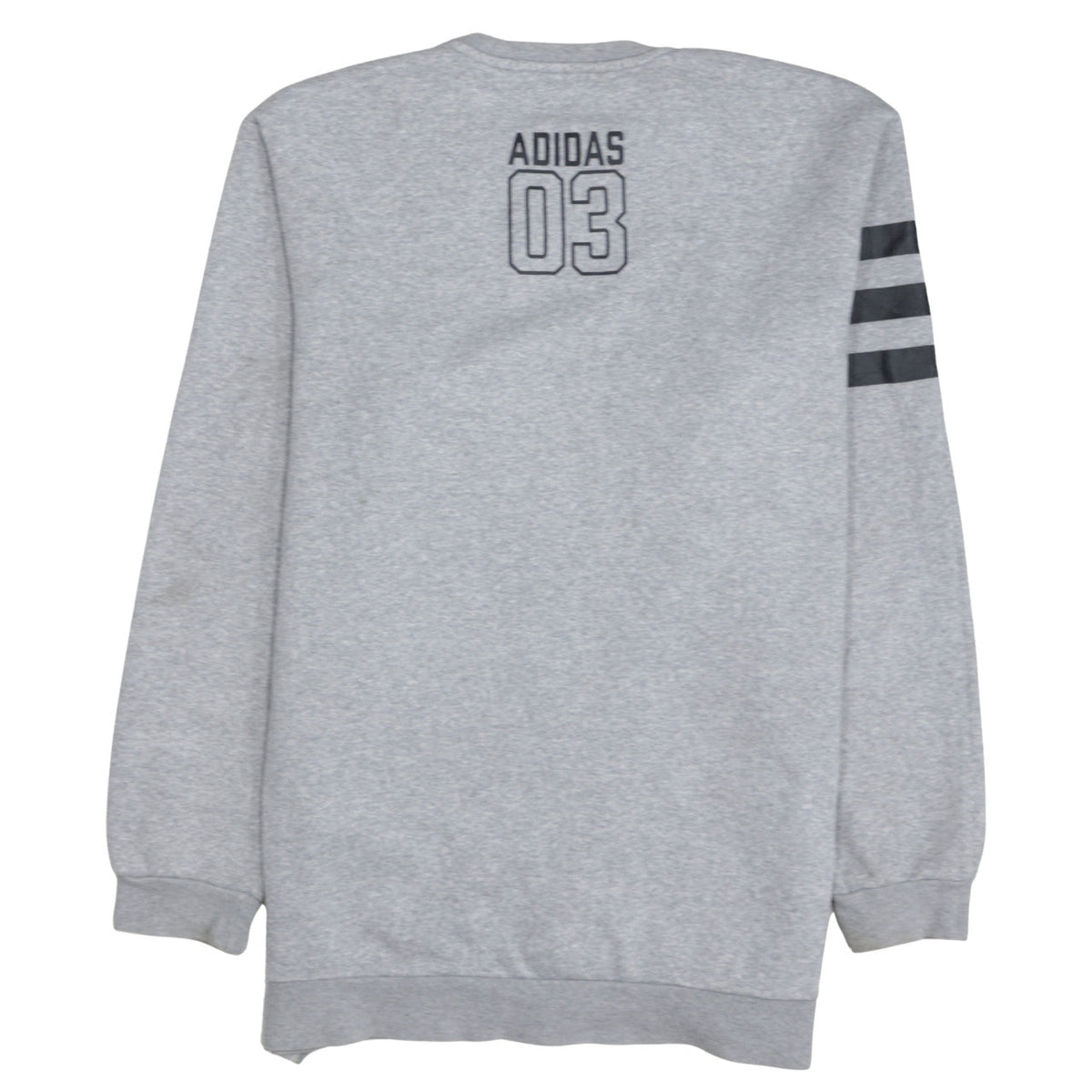 adidas Men's Grey Graphic Logo Pullover Sweatshirt M
