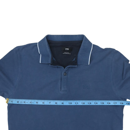 Hugo Boss Men's Blue Regular Fit Cotton Polo Shirt Size S