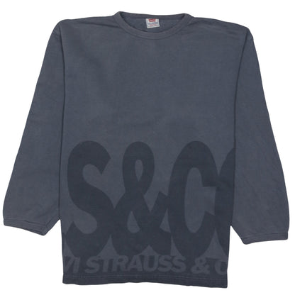 Levi's Men's Blue Graphic Logo Pullover Sweatshirt L