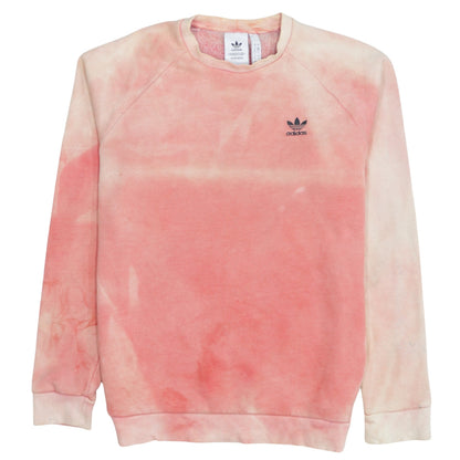 Adidas Womens Pink Tie Dye Crew Neck Sweatshirt Size S Primegreen
