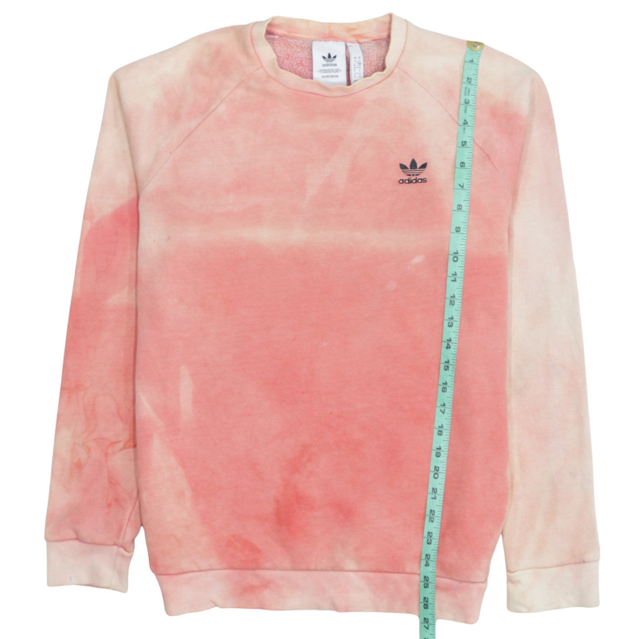Adidas Womens Pink Tie Dye Crew Neck Sweatshirt Size S Primegreen