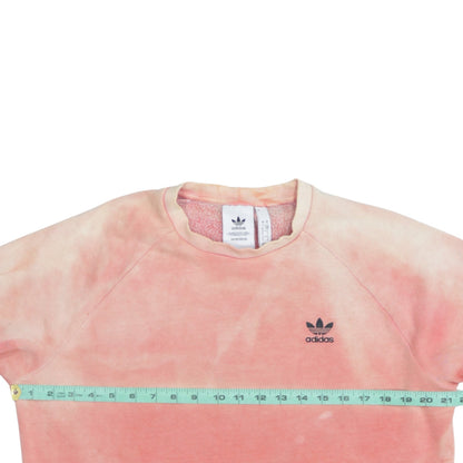 Adidas Womens Pink Tie Dye Crew Neck Sweatshirt Size S Primegreen